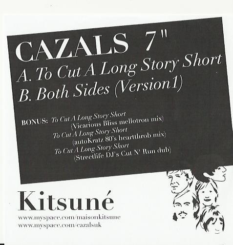 Cazals - To Cut A Long Story Short