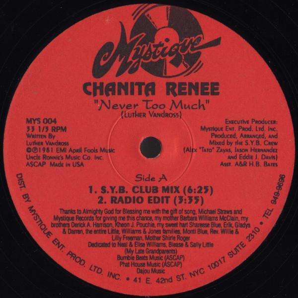 Chanita Renee - Never Too Much
