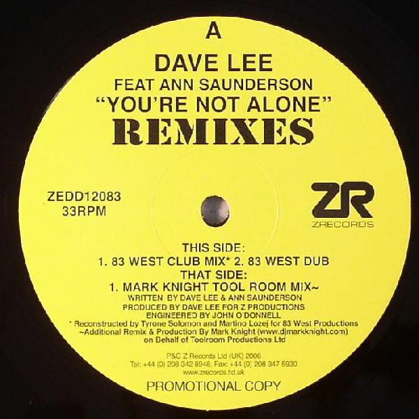 Dave Lee - You're Not Alone (Remixes)