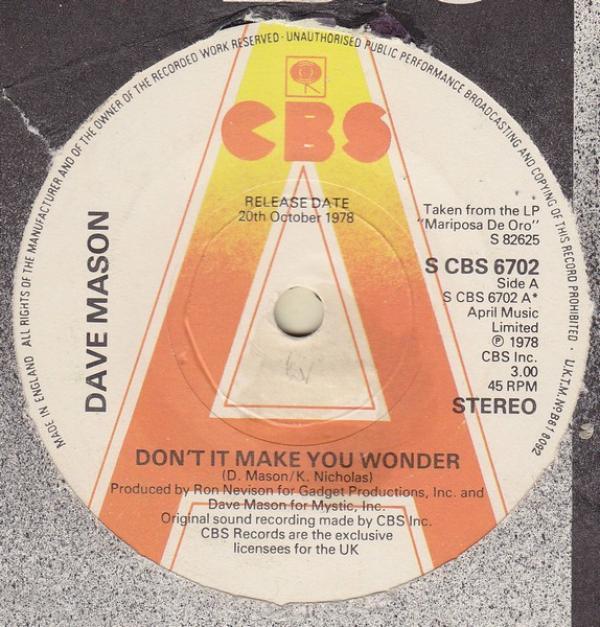 Dave Mason - Don't It Make You Wonder