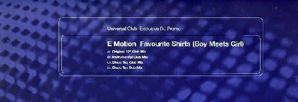 E-Motion - Favourite Shirts (Boy Meets Girl)