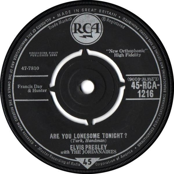 Elvis Presley, The Jordanaires - Are You Lonesome Tonight?