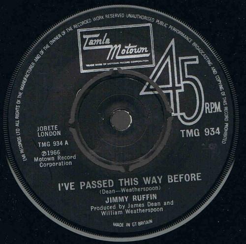 Jimmy Ruffin - I've Passed This Way Before / Sad And Lonesome Feeling