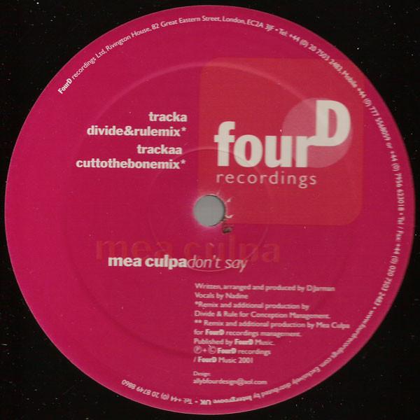 Mea Culpa - Don't Say