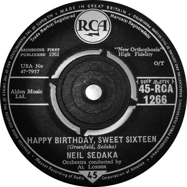 Neil Sedaka - Happy Birthday, Sweet Sixteen