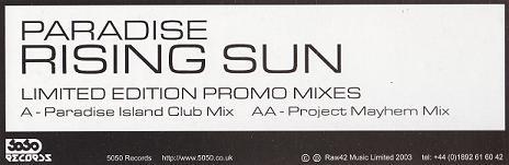 Paradise  - Rising Sun (Remixes)