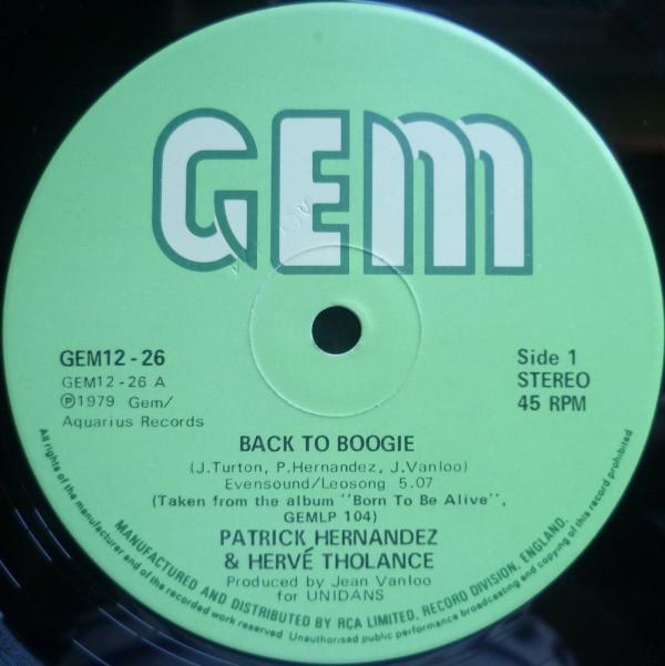 Patrick Hernandez, Hervé Tholance - Back To Boogie