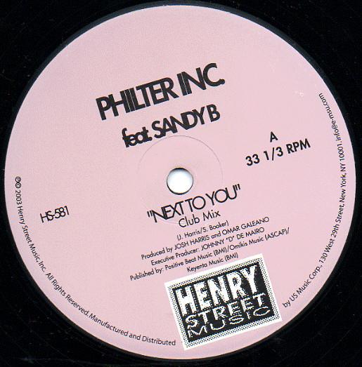 Philter Inc., Sandy B - Next To You