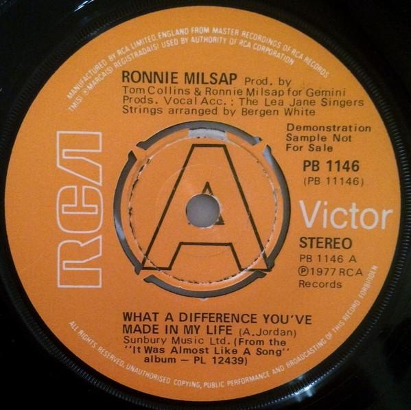 Ronnie Milsap - What A Difference You've Made In My Life