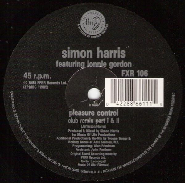 Simon Harris, Lonnie Gordon - I've Got Your Pleasure Control (Club Remix Parts 1 & 2)