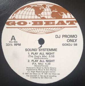 Sound Systemme - Play All Night