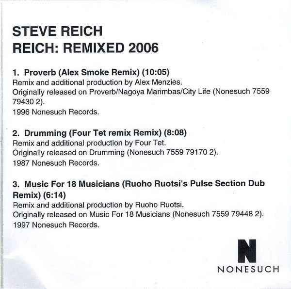 Steve Reich - Reich: Remixed 2006